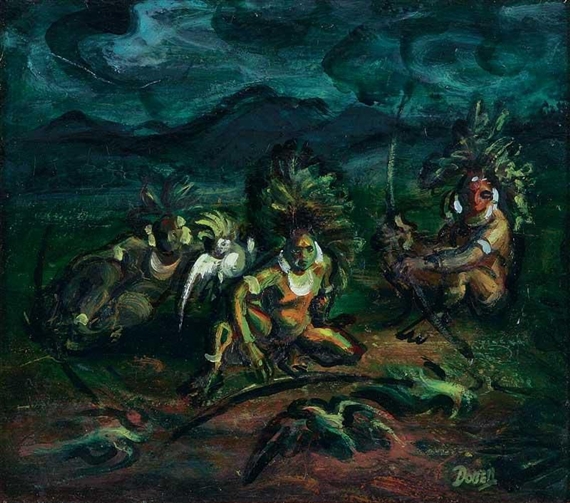 THE BIRD WATCHERS by William Dobell, FullFormat:,year,1953