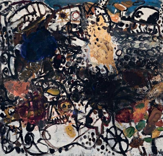 AUSTRALIAN LANDSCAPE by John Olsen, FullFormat:,year,1962