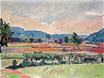 KORNFELDER, WEININGER FELD, 1943 CORNFIELDS, FIELDS IN WEININGEN , 1943 - Max Gubler