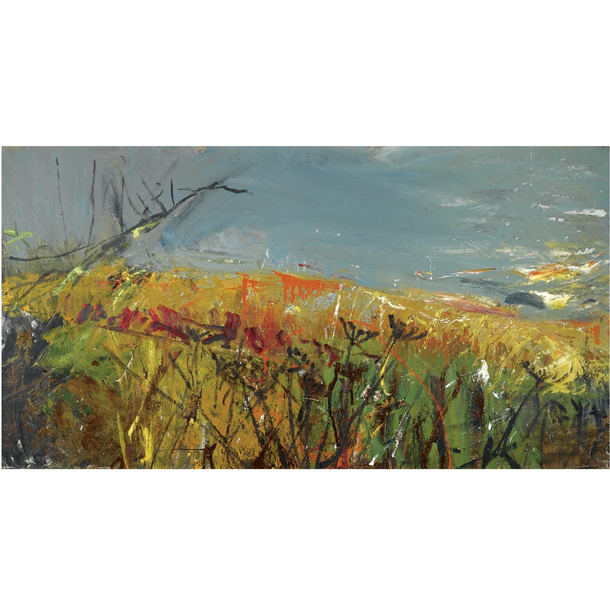 Artwork by Joan Kathleen Hardy Eardley, landscape, catterline, Made of oil on board