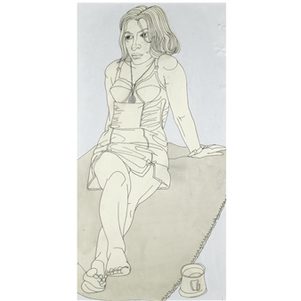 girl reclining - Alasdair Gray