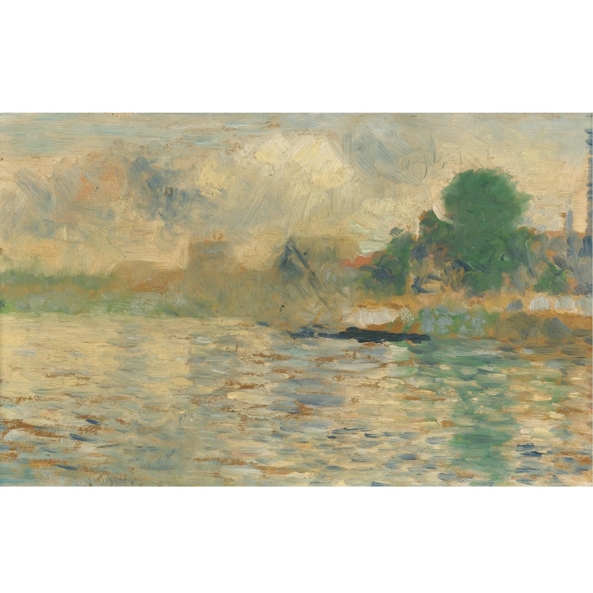 BERGE DE LA SEINE by Georges Seurat, FullFormat:circa,year,1884