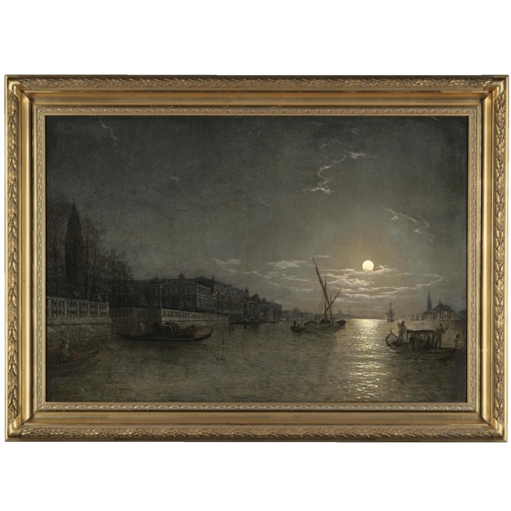 A Moonlit View of the Grand Canal H Pether Print