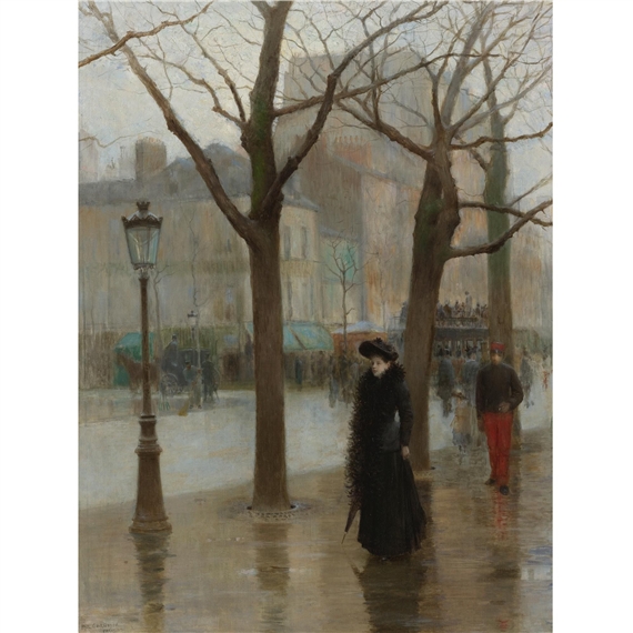 Paris Street in Winter by Paul Cornoyer