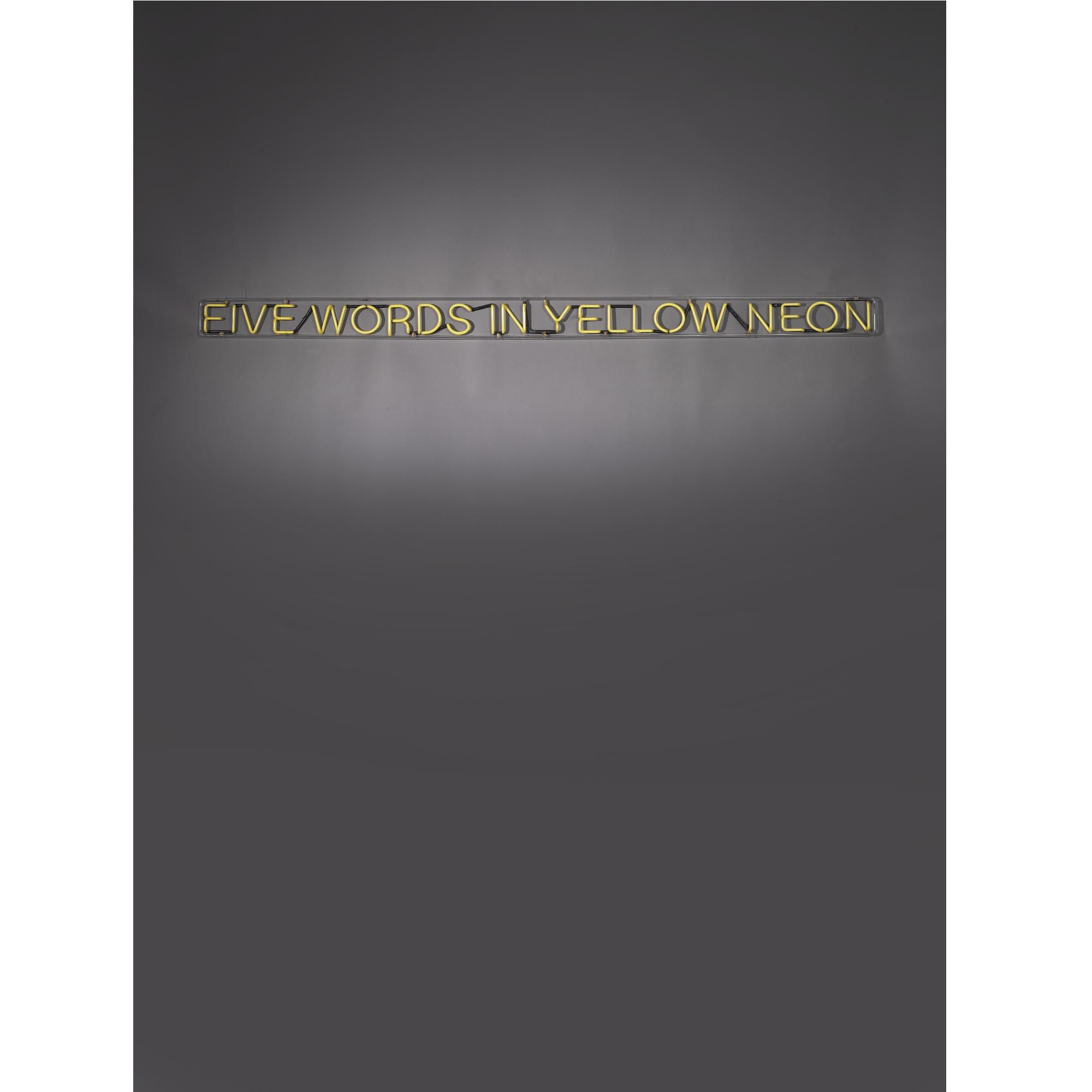 Joseph Kosuth Five Words in Orange Neon (1965) MutualArt