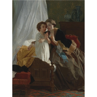 Bedtime Prayer - Eugène-Ernest Hillemacher