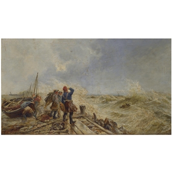 The Fleet Returning in rough Weather - Keeley Halswelle