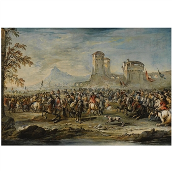 A cavalry column preparing to advance - Francesco Simonini