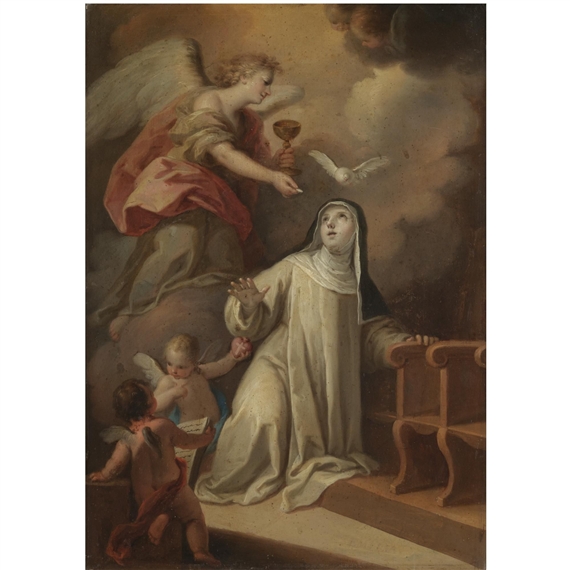 Mariano Salvador de Maella | Saint Catherine of Siena receiving Holy ...