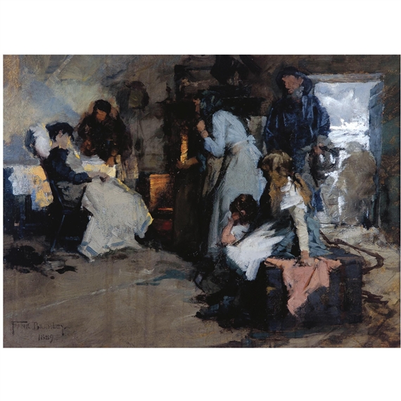 sketch for saved by Frank Bramley