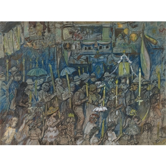 The Italian procession - Jerome Myers