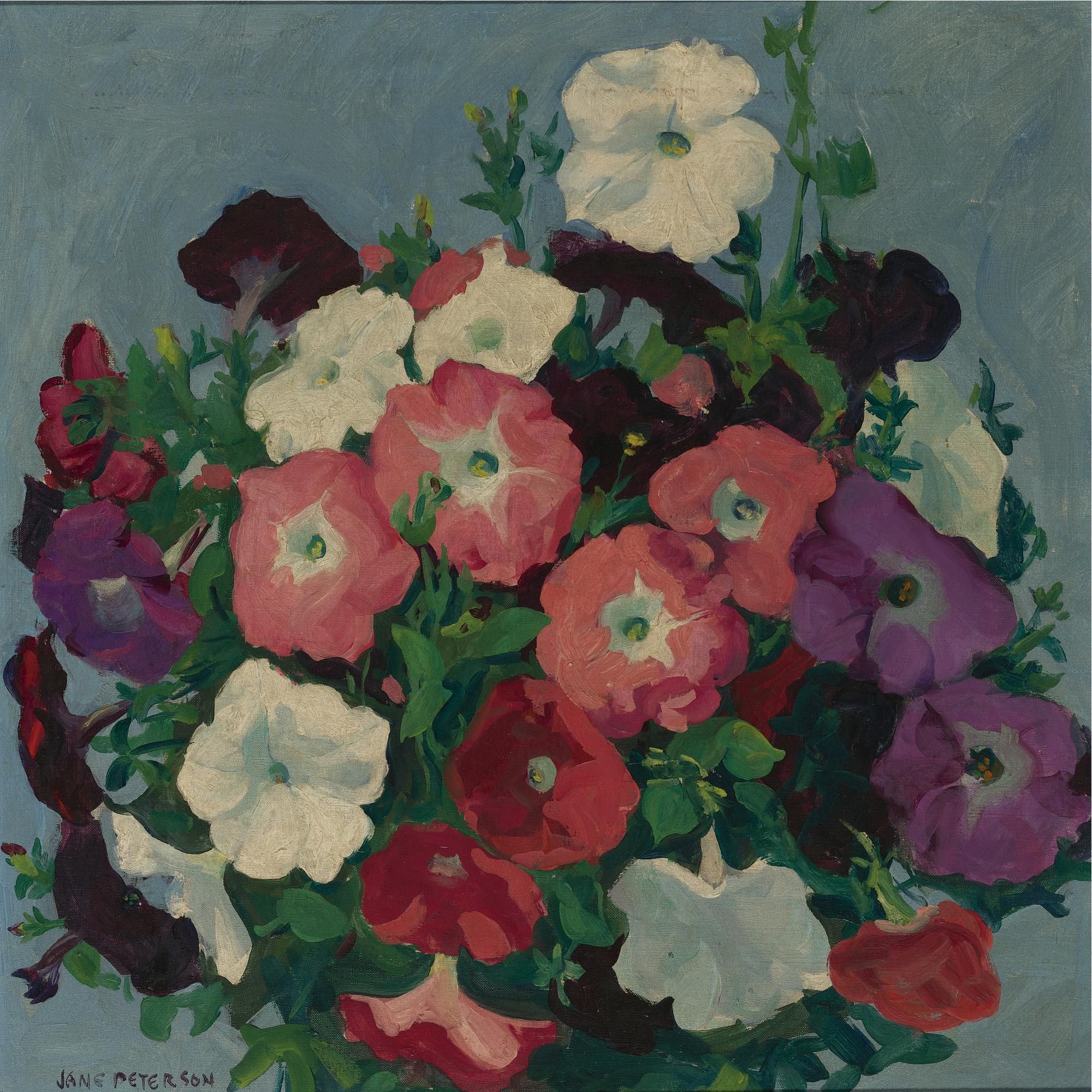 Jane Peterson | A Bouquet of Petunias | MutualArt