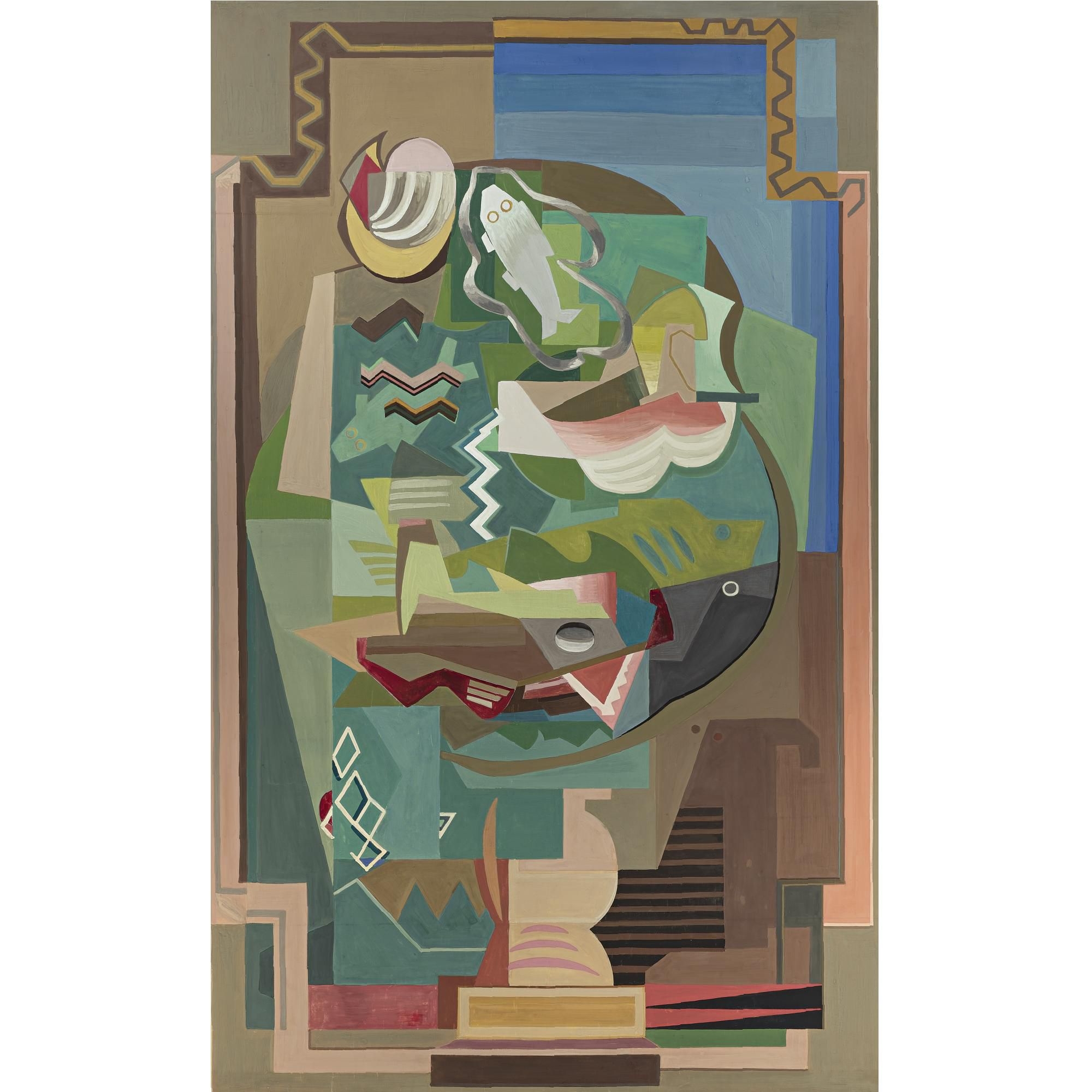 Artwork by Louis Marcoussis, La Table, Made of Gouache on paper laid down on canvas