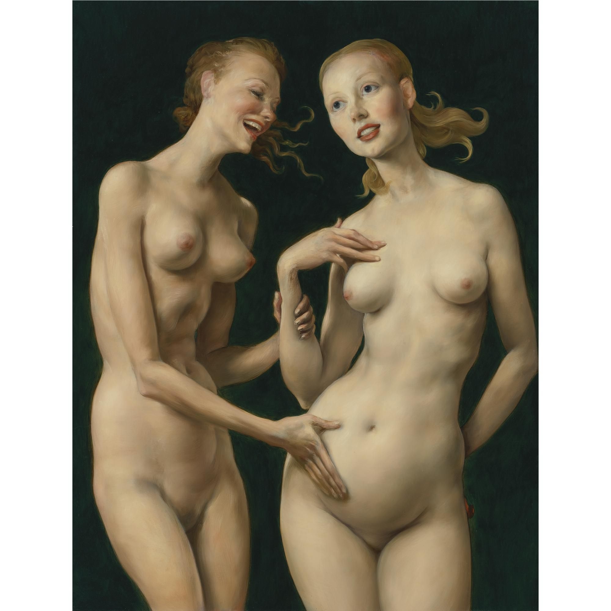 Artwork by John Currin, Nice 'N Easy, Made of oil on canvas.