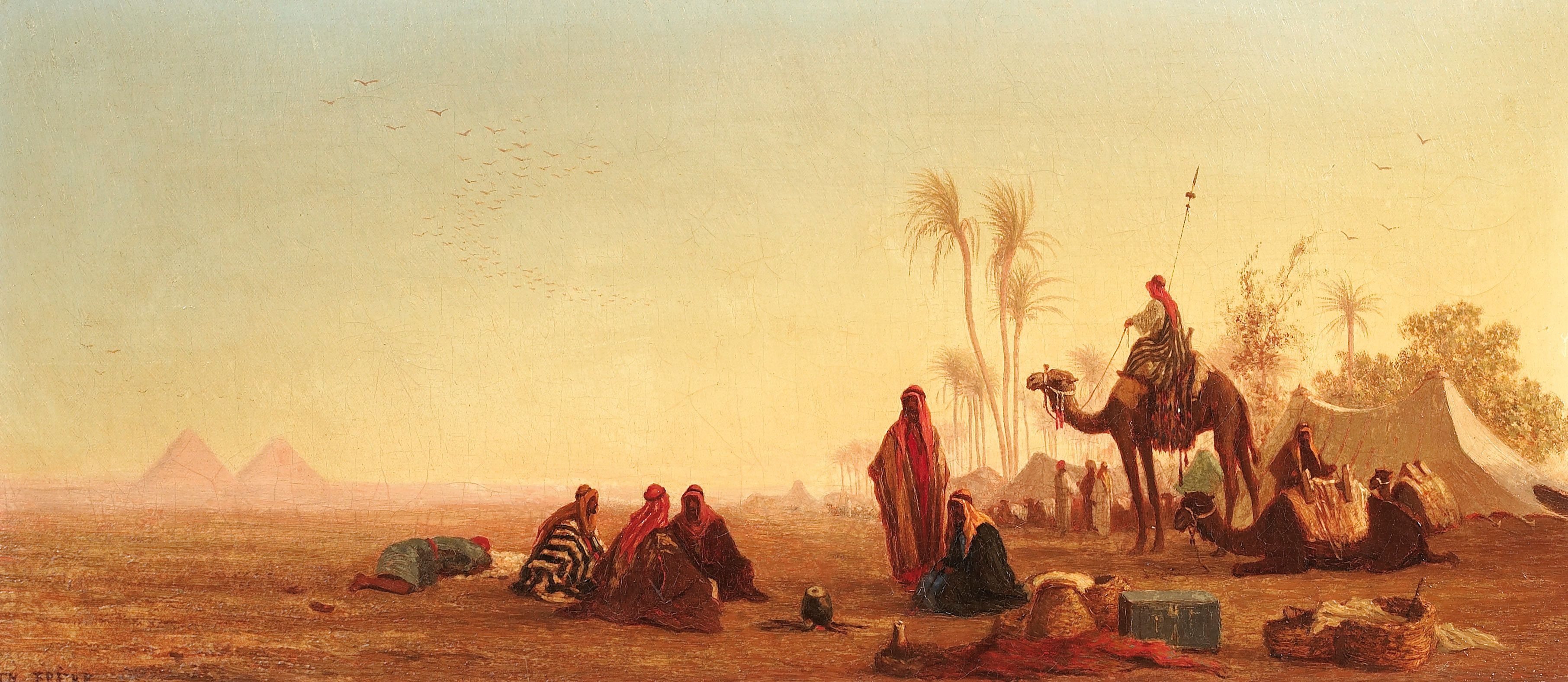 Караван в оазисе. Египет. 1871 Год. Айвазовский