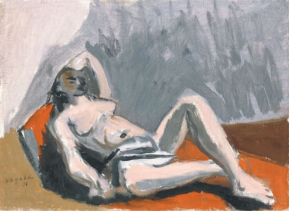 LIEGENDER AKT, 1931 LYING NUDE, 1931 by Max Gubler