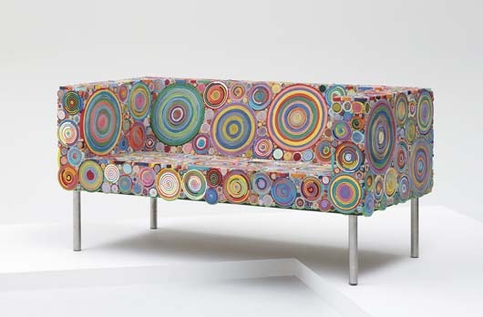 Artwork by Fernando & Humberto Campana, “Sushi” sofa, Made of Felt, textiles, plastic, EVA, steel.