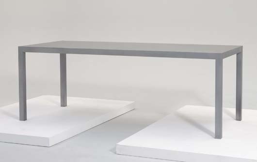 Artwork by Maarten van Severen, Rare early dining table, Made of Aluminum.  Manufactured by Maarten Van Severen Meubelen, Belgium.