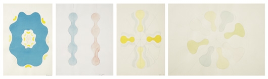 Four works: Untitled  by Paul Feeley, 1964