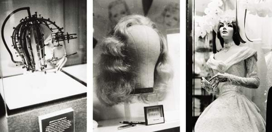 Three Works: (i) Bride with Broken Fingers, 1995-1997 (ii) Beauty Calibrator, Museum of Beauty Hollywood, 1993 (iii) Wig, 1990/1995