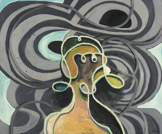 Artwork by Anton Henning, Portrait No 152, Made of Oil on canvas. 