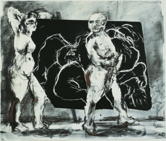 Untitled, Project Drawing (Standing Man and Woman) by William Kentridge, 2001