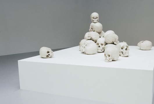 Sad Skulls by Tony Matelli, 2003