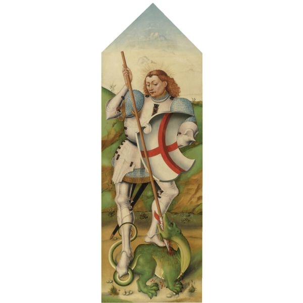 Artwork by Jorge Inglés‏, ST. GEORGE AND THE DRAGON, Made of oil on panel