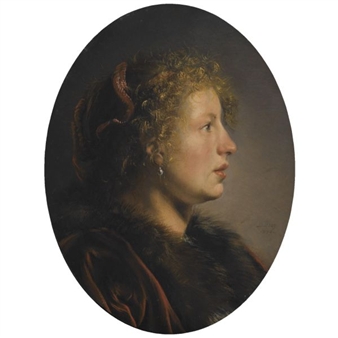 STUDY OF A YOUNG WOMAN IN PROFILE - Salomon de Bray