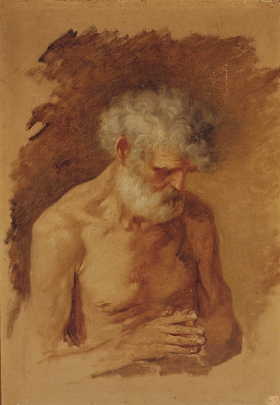 An old man at prayer by Jacob Jordaens