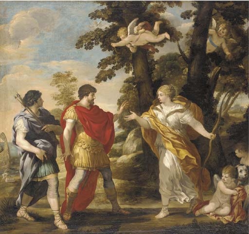 Pietro da Cortona | Venus disguised as a huntress appearing to Aeneas ...