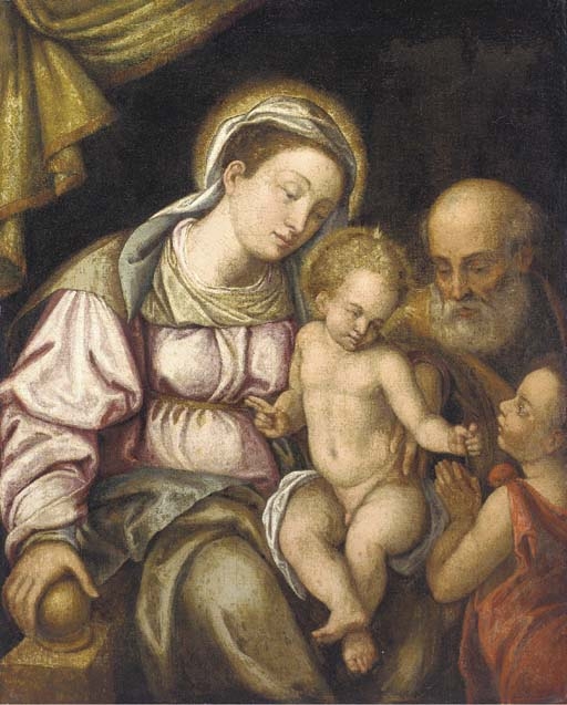 Titian | The Holy Family with the Infant Saint John the Baptist | MutualArt