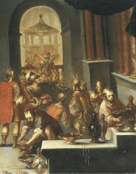 The sack of a Temple by Bartholomeus Spranger