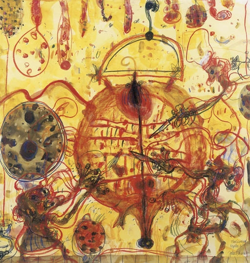 Artwork by John Olsen, The Sausage Makers
