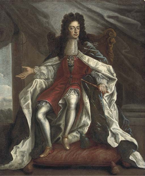 Portrait of William III, full-length, in coronation robes by John Closterman