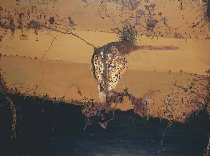 Artwork by John Olsen, Landscape and Night Heron