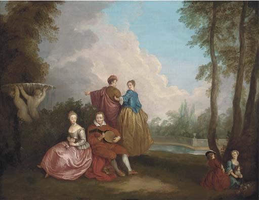 A Fête Champétre by Jean-Antoine Watteau