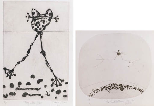 Artwork by John Olsen, Frog on the Lake