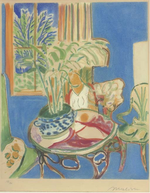 Henri Matisse | Petit intérieur bleu (1952) | MutualArt