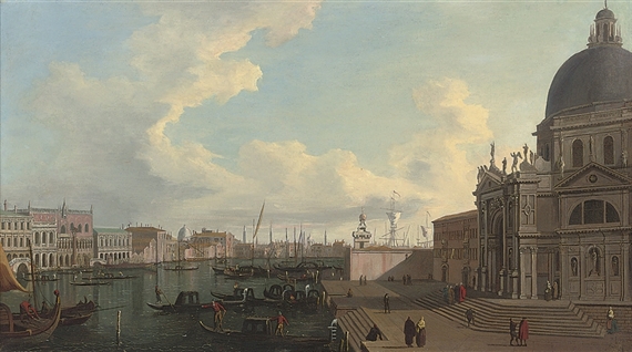 The entrance to the Grand Canal, Venice, with Santa Maria della Salute by Canaletto