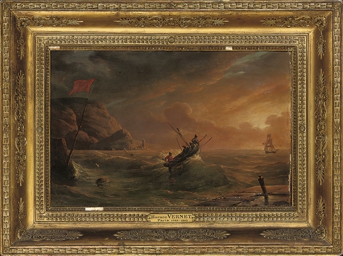 Artwork by Horace Vernet, Rowing out, Made of oil on canvas