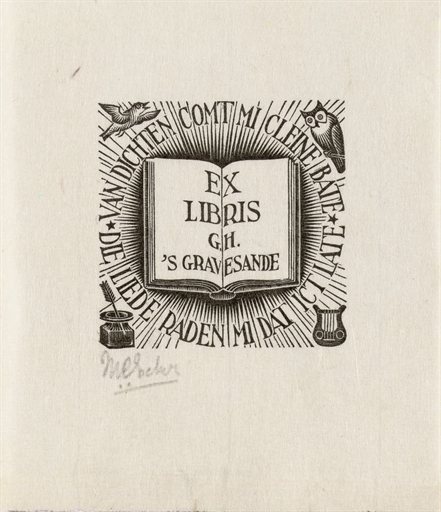 Ex-Libris G.H. 's Gravensande (B. 322)