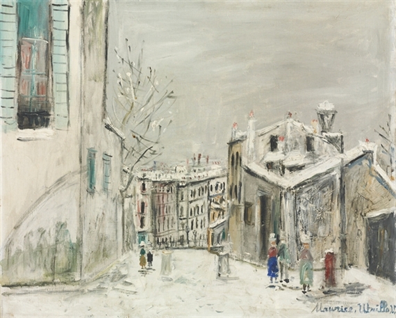 La maison de Mimi Pinson sous la neige by Maurice Utrillo, circa 1938-1940