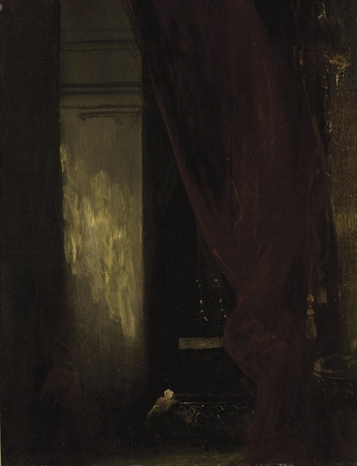 Interior of a chapel by Eugène Delacroix, circa 1826