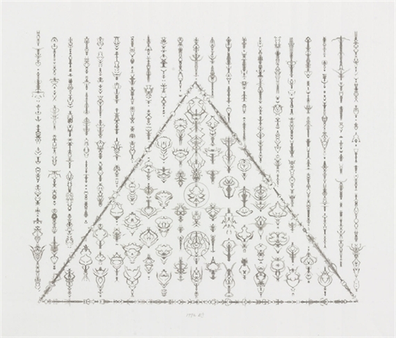 Inkblot Drawing by Bruce Conner, 1992