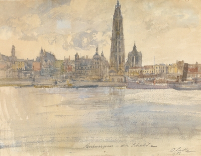 Antwerpen - die Schelde’ by Oskar Laske, 1912
