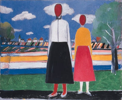 Two Figures in a Landscape by Kazimir Malevich, circa 1931-1932