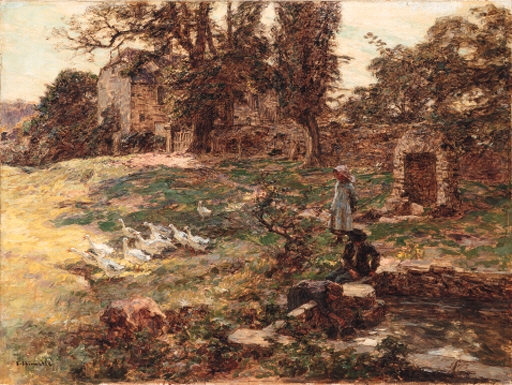 Le champ aux oies by Léon-Augustin L'Hermitte, 1897