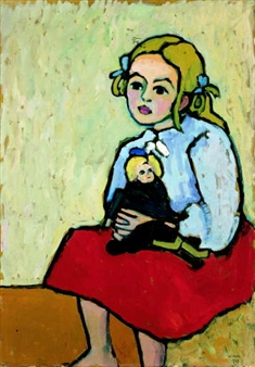 Kind mit Puppe - Gabriele Münter