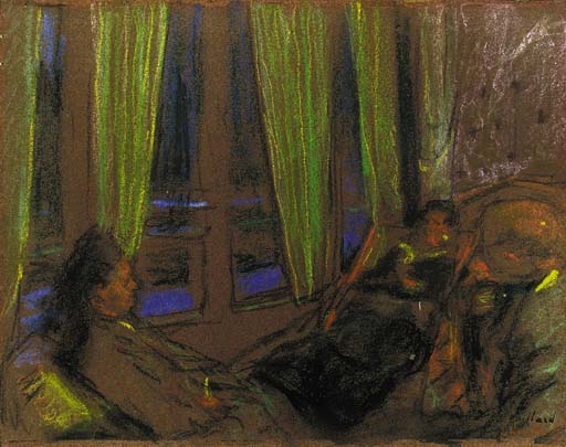 Édouard Vuillard | Mme Vuillard et sa belle-fille à la Closerie des ...